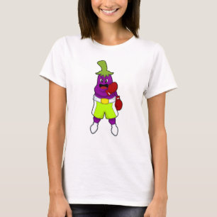 Camiseta Eggplant at Boxing with Boxing gloves