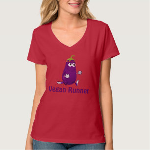 Camiseta Eggplant Vegan Runner