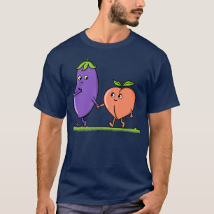 Camiseta Eggplant y peach