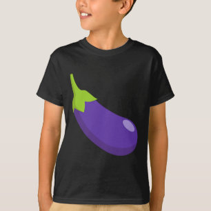 Camiseta Eggplant Y Peach Pareja Icono Emoticon C