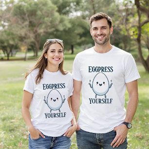 Camiseta Eggpress Yourself Easter T-Shirt - Cute Kawaii Egg