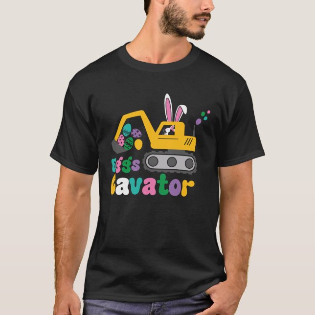 Camiseta Eggs Cavator Easter Bunny Excavator Cute Hunting E (Anverso)