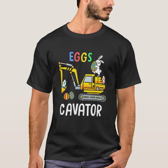 Camiseta Eggs Cavator Happy Easter Bunny Cute Boys Girls Ki (Anverso)
