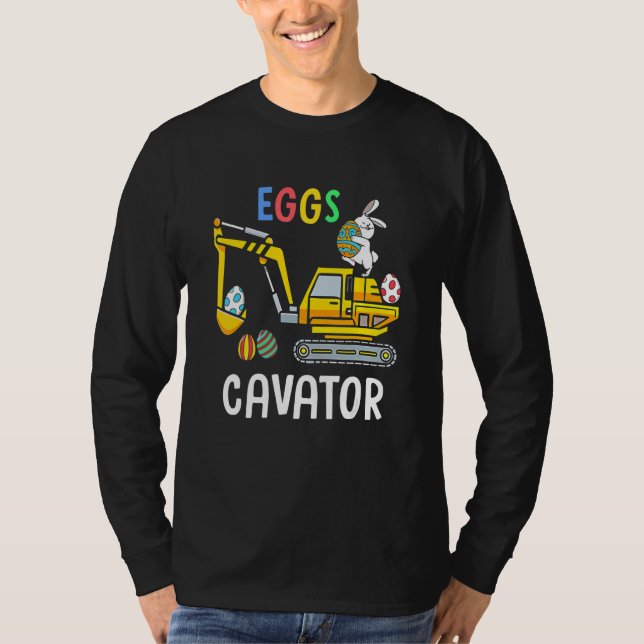 Camiseta Eggs Cavator Happy Easter Bunny Cute Boys Girls Ki (Anverso)