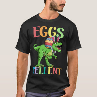 Camiseta Eggs Cellent Easter Rex Dinosaur Bunny Kids Dino B
