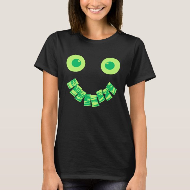 Camiseta Eggs Ham & Bacon Green Face Brunch St Patricks Day (Anverso)
