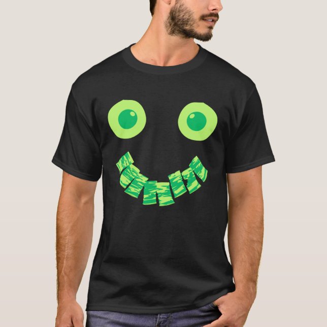 Camiseta Eggs Ham & Bacon Green Face Brunch St Patricks Day (Anverso)