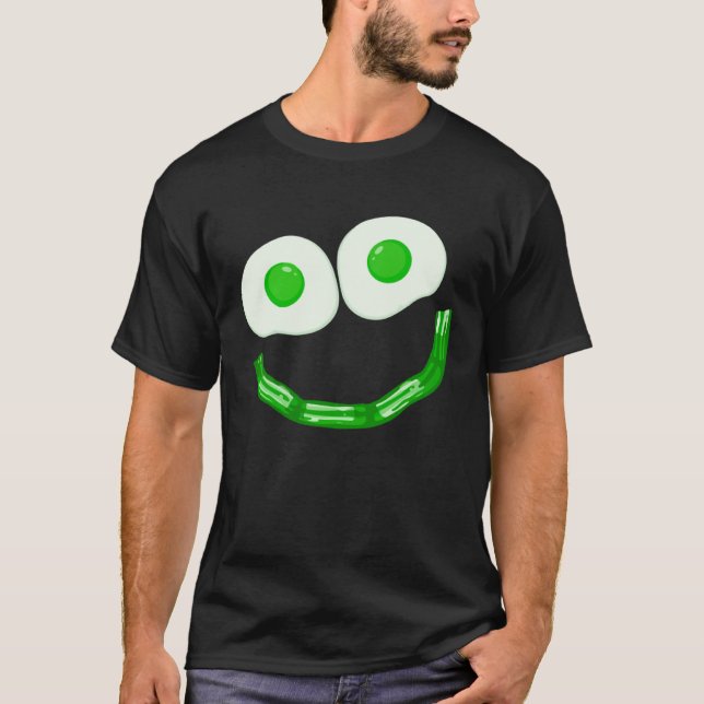 Camiseta Eggs Ham Smile Face Brunch Breakfast Costume St Pa (Anverso)