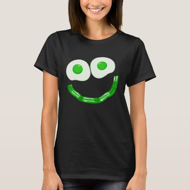 Camiseta Eggs Ham Smile Face Brunch Breakfast Costume St Pa (Anverso)