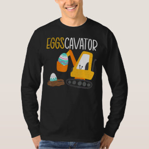 Camiseta Eggscavator Easter Huevo Caza Excavadora Construcc