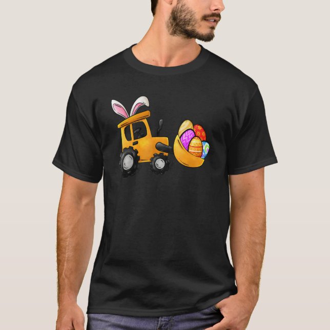 Camiseta EggsCavator Excavator Egg Hunting Boys Happy Easte (Anverso)