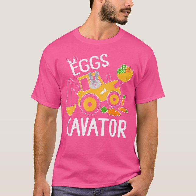 Camiseta Eggscavator Pascua Huevos Caza Camiones de Constru (Anverso)
