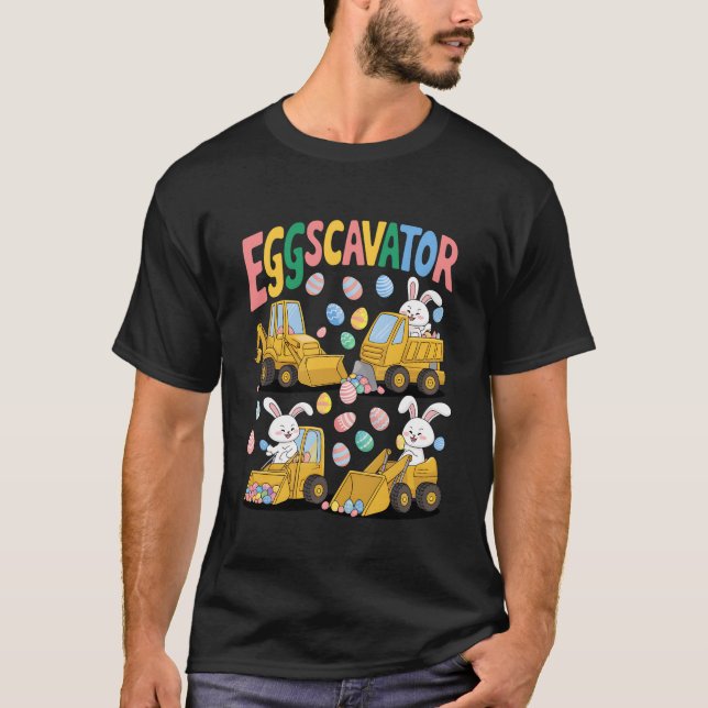Camiseta Eggscavator Semana Santa Caza de Huevos Camión de  (Anverso)