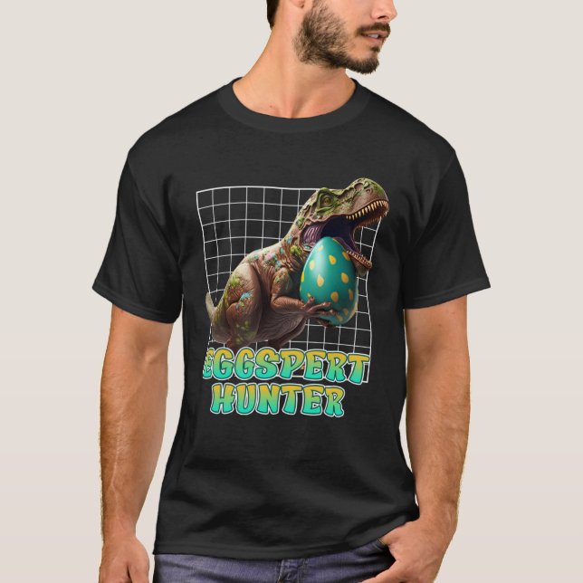 Camiseta Eggspert Easter Eggs Hunt Dinosaur Easter Bunnies  (Anverso)