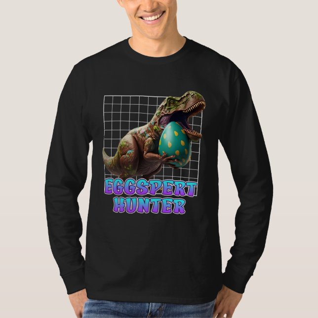 Camiseta Eggspert Easter Eggs Hunt Dinosaur Easter Bunnies  (Anverso)