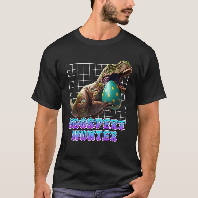 Camiseta Eggspert Easter Eggs Hunt Dinosaur Easter Bunnies  (Anverso)