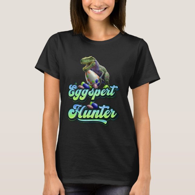 Camiseta Eggspert Easter Eggs Hunter Easter Dinosaur Egg  1 (Anverso)