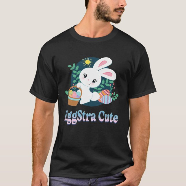 Camiseta EggStra Cute Easter Pun Saying Easter Bunny Eggs G (Anverso)