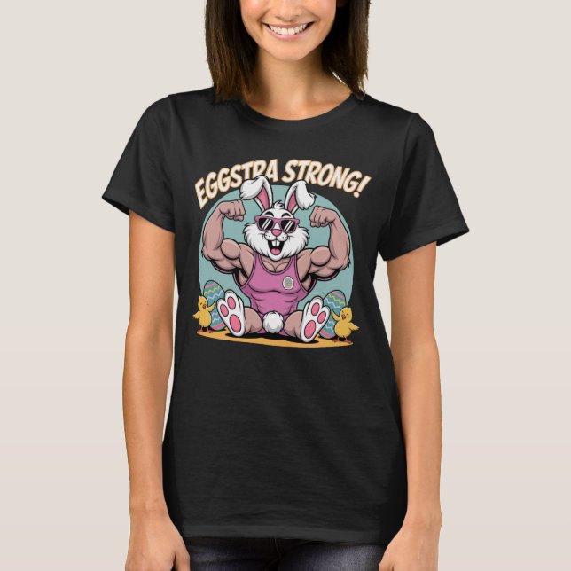 Camiseta Eggstra Fuerte Motivación de Semana Santa Conyugal (Anverso)