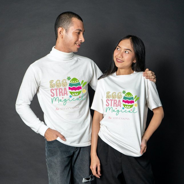 Camiseta Eggstra Magical Easter, familia de tipografía auda (Subido por el creador)