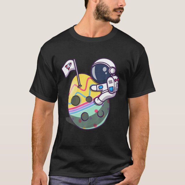 Camiseta Eggstra Terrestrial Funny Space Astronauta Easter  (Anverso)