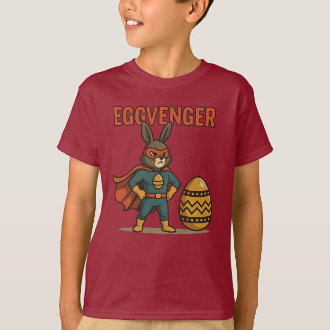 Camiseta Eggvenger - ¡El Superhéroe de Pascua! (Anverso)