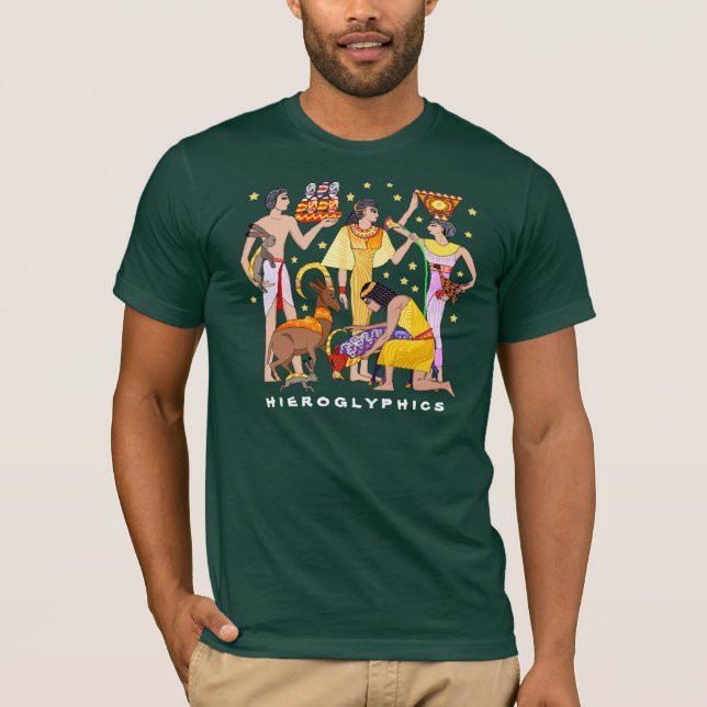 Camiseta egipcia del diseño de los Hieroglyphics (Anverso)