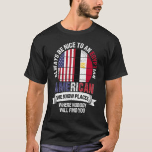 Camiseta Egipcio-norteamericano conocemos lugares donde el