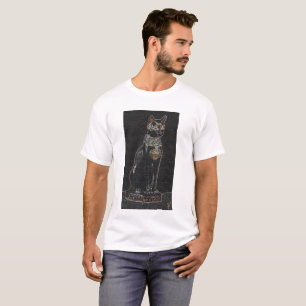Camiseta Egipt bastet cat male design art colour history