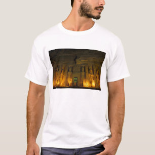 Camiseta Egipto, Abu Simbel, fachada iluminada de pequeño