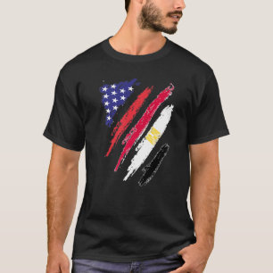 Camiseta Egipto Bandera Americana Groenlandia Estados Unido