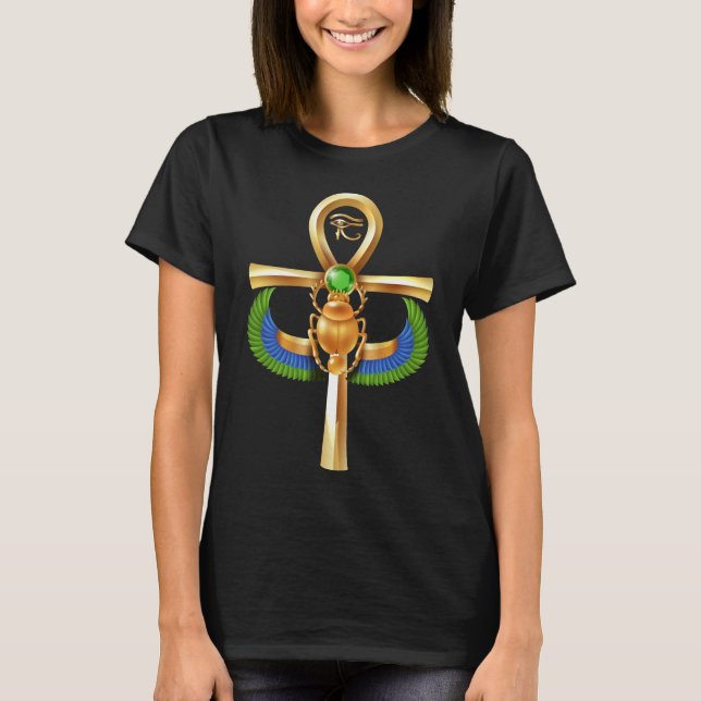 Camiseta Egipto: El artefacto Scarab Ankh Horus Eye (Anverso)