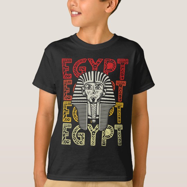 Camiseta Egipto: El Dios egipcio Tutankhamun retro Egipto F (Anverso)