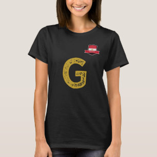 Camiseta Egipto Letra grupo de bandera humana G Egipto