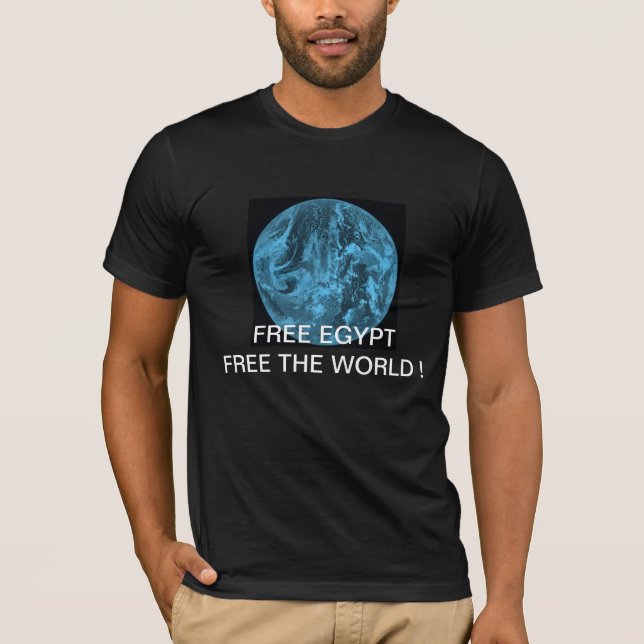 CAMISETA EGIPTO LIBRE MUNDO LIBRE (Anverso)