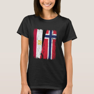 Camiseta Egipto Noruega Medio Bandera Ancianos Egipcios Nor