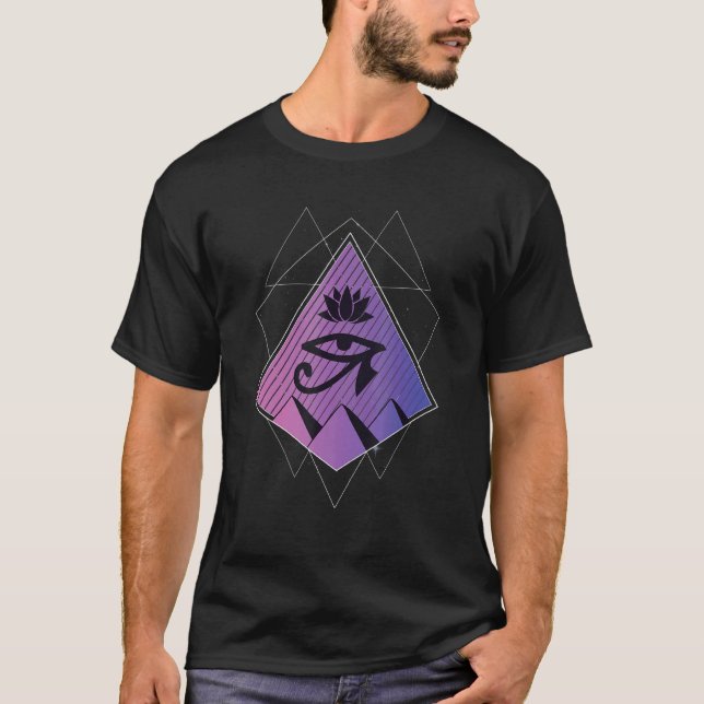 Camiseta Egipto Símbolos Pirámides Antiguas (Anverso)