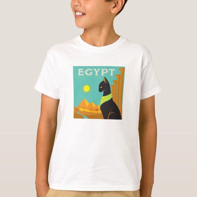 Camiseta Egipto | Tierra de realeza felina (Anverso)