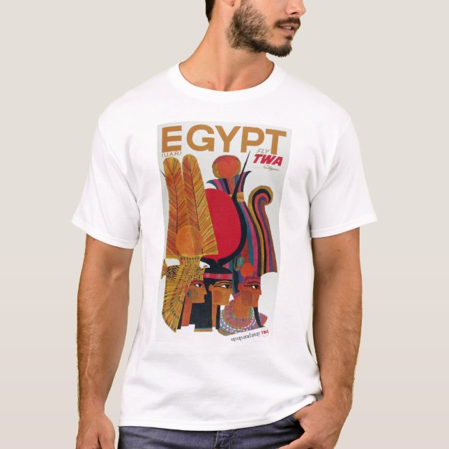 Camiseta Egipto Viaje aéreo vintage Turismo cultural antigu (Anverso)