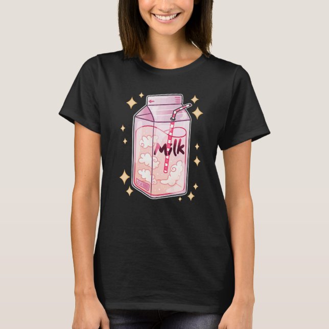 Camiseta Egirl Eboy Milk Shake Ca, estética de Otaku (Anverso)