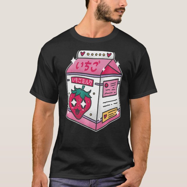 Camiseta Egirl Eboy Milk Shake Carton Cute Japanese Str (Anverso)