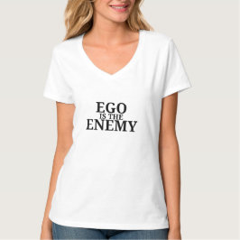 Camiseta Ego Is The Enemy Minimalist Typewriter V-Neck