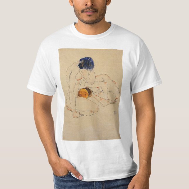 Camiseta Egon Schiele - Dos amigos (Anverso)