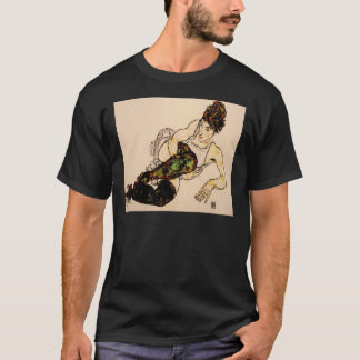 Camiseta Egon Schiele - Reclining Woman with Green Stocking