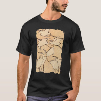 Camiseta Egrets Aves de Hokusai Arte Retro Vintage Japonés