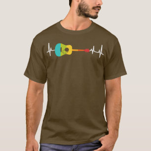 Camiseta EGuitar Acoustic Guitar Heartbeat Heart rate Guita