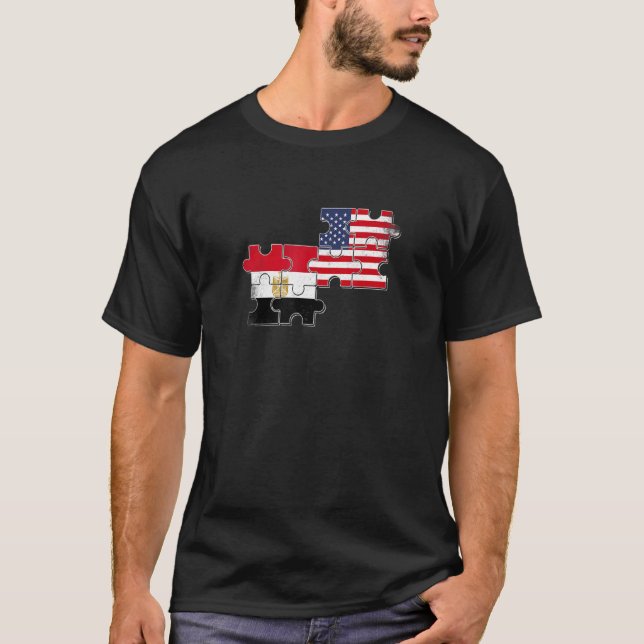 Camiseta Egypt USA Home Country Proud Egyptian American Fla (Anverso)