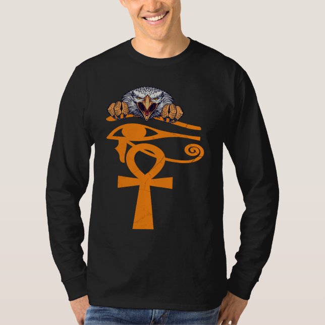 Camiseta Egyptian Eye Of Horus Ankh Egypt Archaeologist  Ea (Anverso)