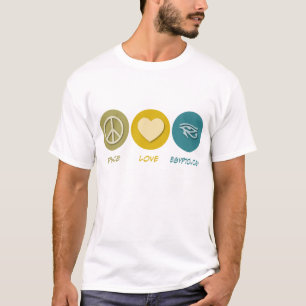 Camiseta Egyptology del amor de la paz