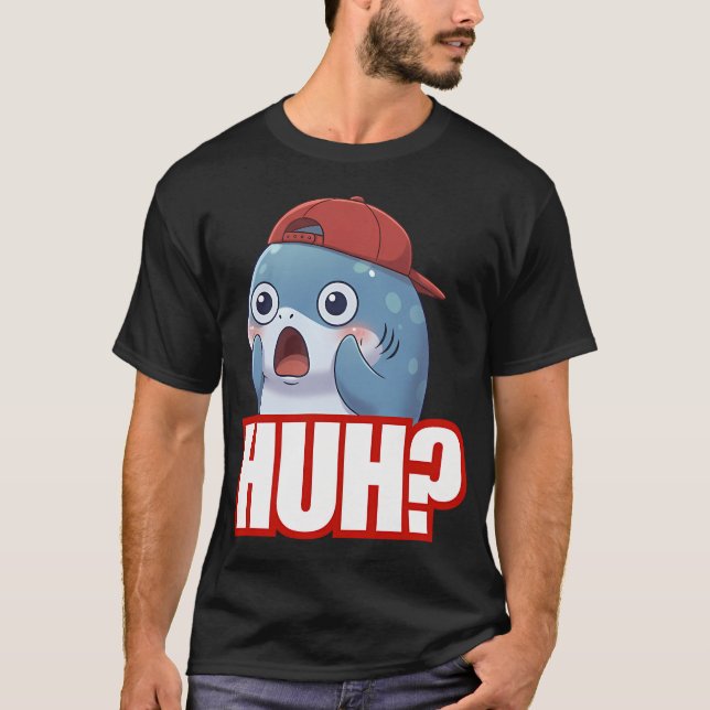 Camiseta ¿Eh? Chibi Tiburón Divertido (Anverso)